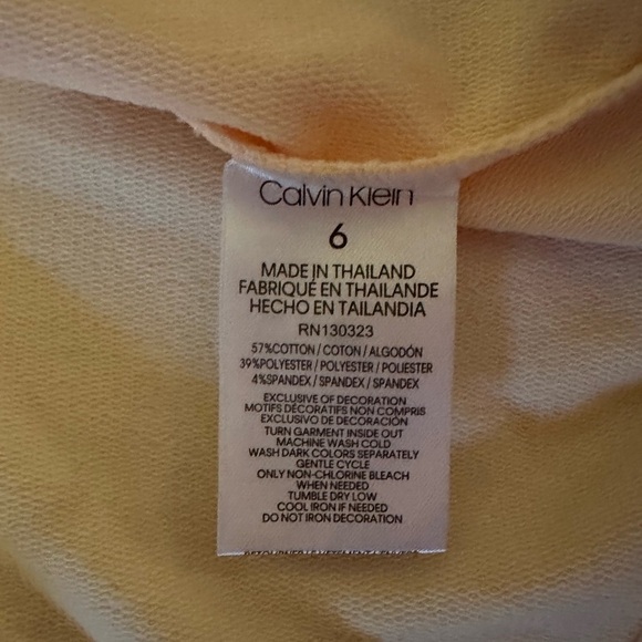 Calvin Klein Girls Long Sleeve Crew Neck Peplum Top In Light Pink Size 6 - Picture 4 of 5